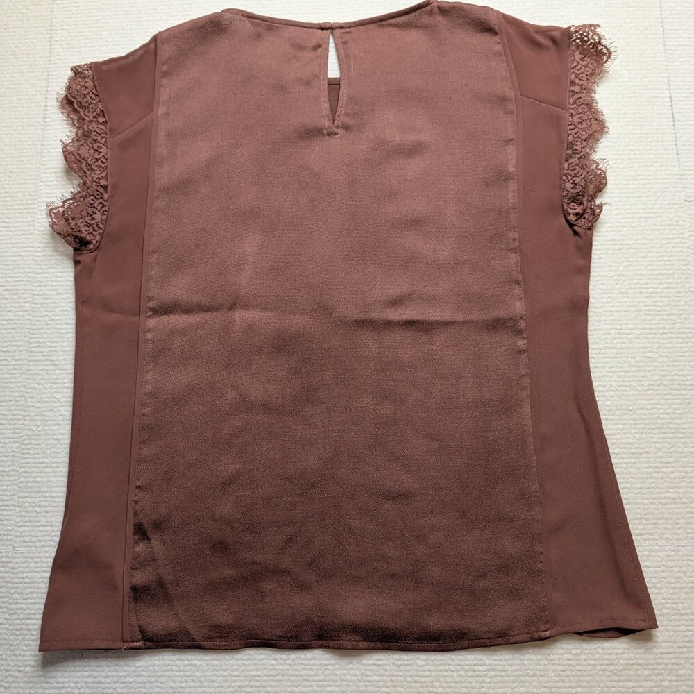 Express Sleeveless Dusty Rose Lace Blouse - Size Small - Picture 6 of 6